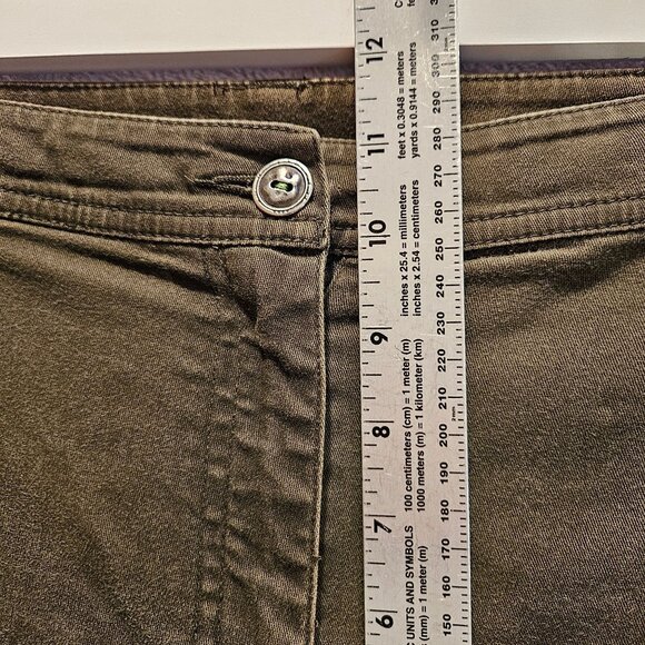 Additions by Chico's Brown Pants Womens Waist 36 Inseam Rise Side Elastic Slacks - Picture 8 of 12